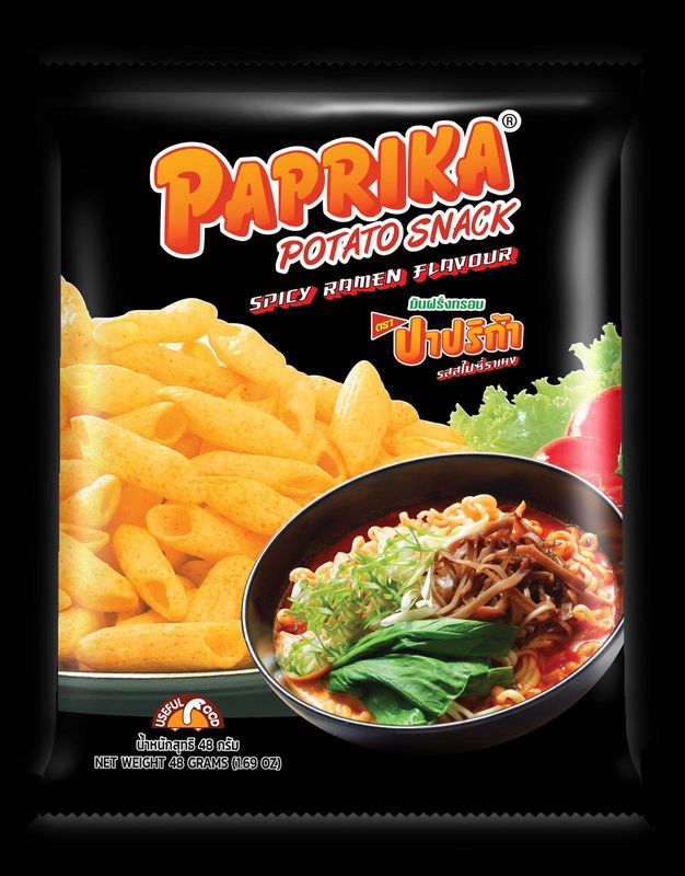 Potato Snacks Paprika Spicy Ramen Flavour 18 x 48g