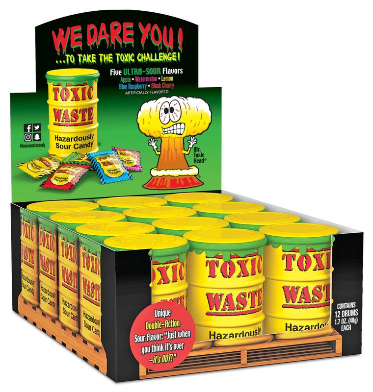 Toxic Waste Yellow Drums 12 x 42g