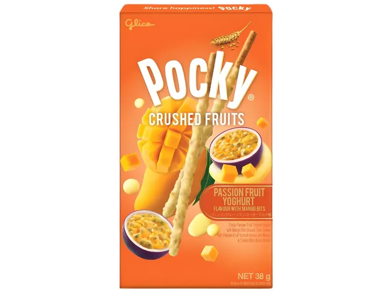 Pocky Crush Passion Fruit Yoghurt with Mango 10 x 38g
