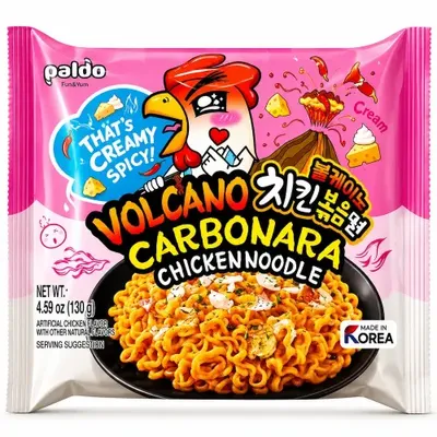 Paldo Volcano Chicken Carbonara Noodle 8x4x130g