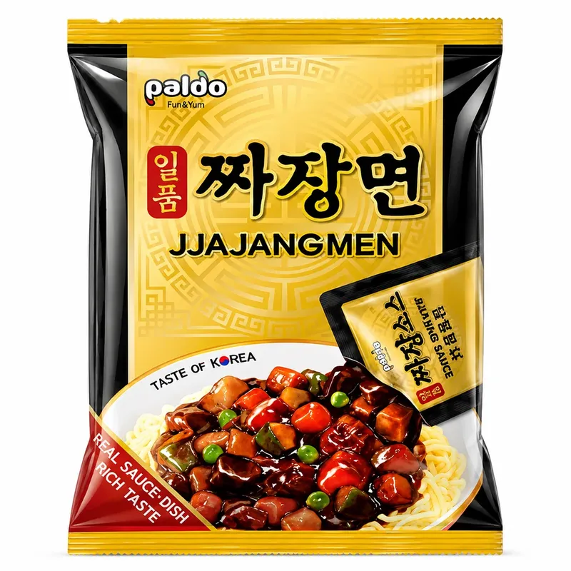 Paldo Jjajangmen Instant Noodles 4x4x200g