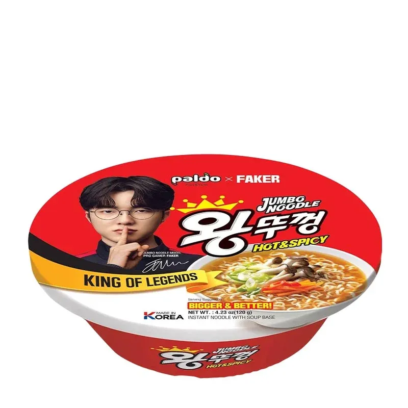 Paldo Jumbo Hot & Spicy Noodle Cup 18 x 120g