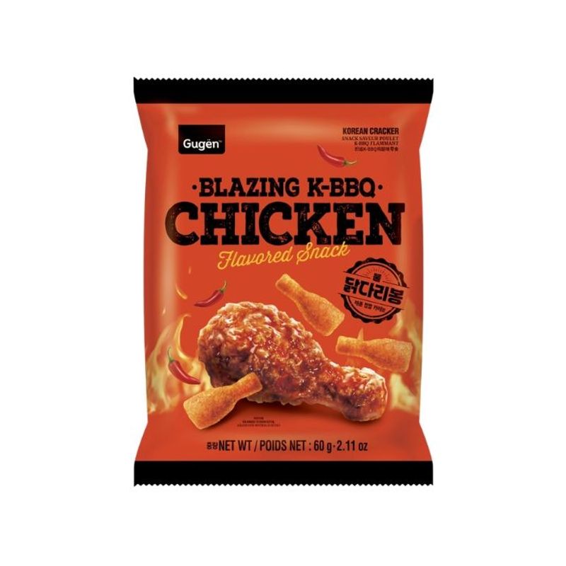 GUGEN Blazing K-BBQ Chicken Snack Hot & Spicy 30 x 60g