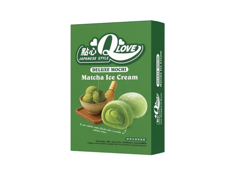 QLove Matcha Ice Cream Deluxe Mochi 24 x 168g TWN