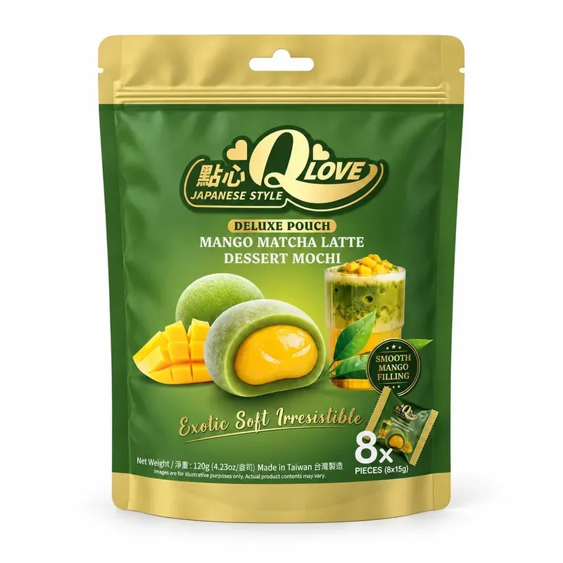 QLove Mango Matcha Mochi Deluxe Pouch 24 x 120g TWN