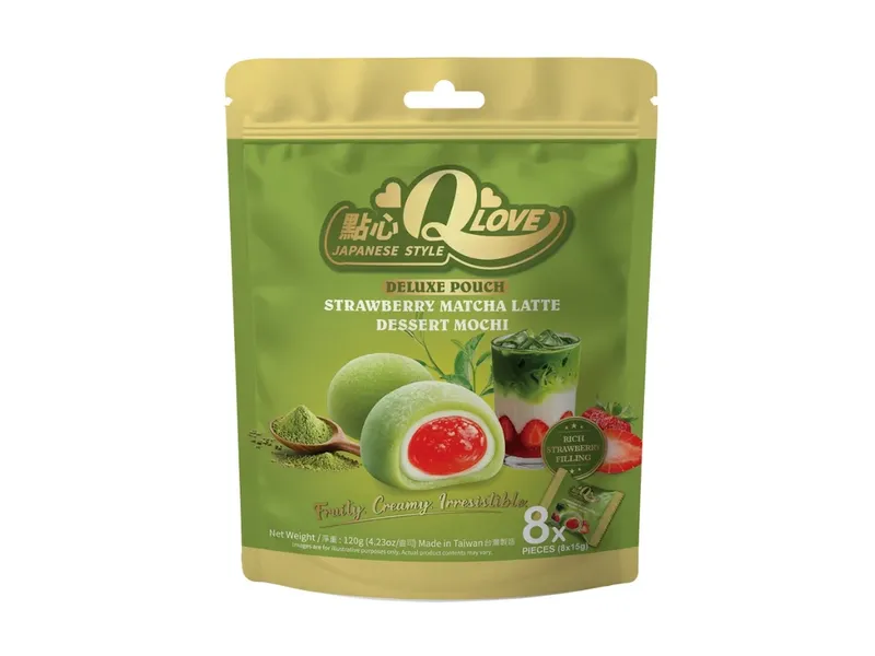 QLove Strawberry Matcha Mochi Deluxe Pouch 24 x 120g