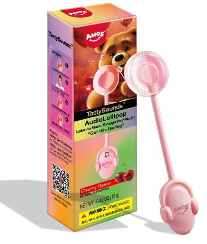 TastySounds Lollipop Cherry Flavor with Music - Get the Feeling 24 x 12g