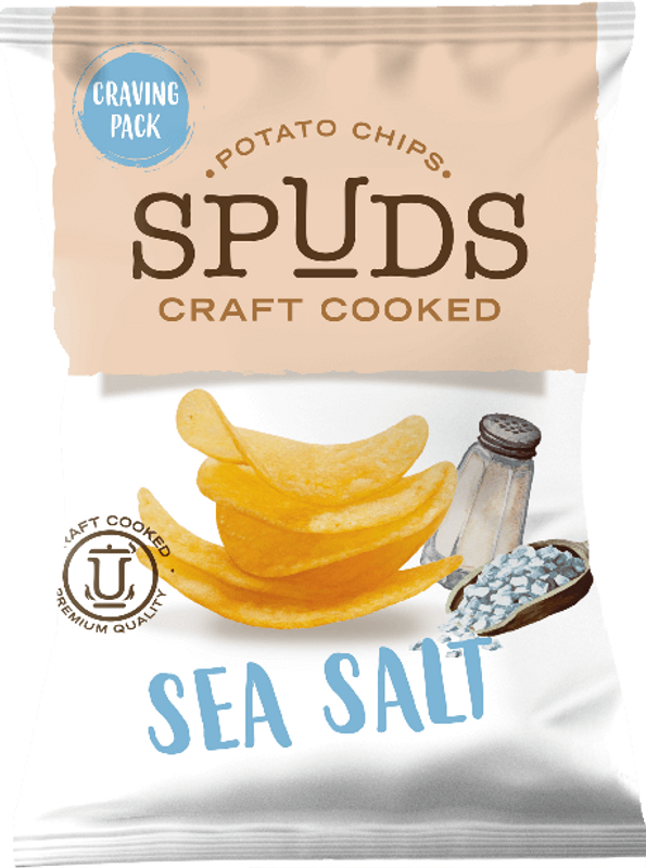 Spuds Craft Cooked Chips Sea Salt 12 x 145g