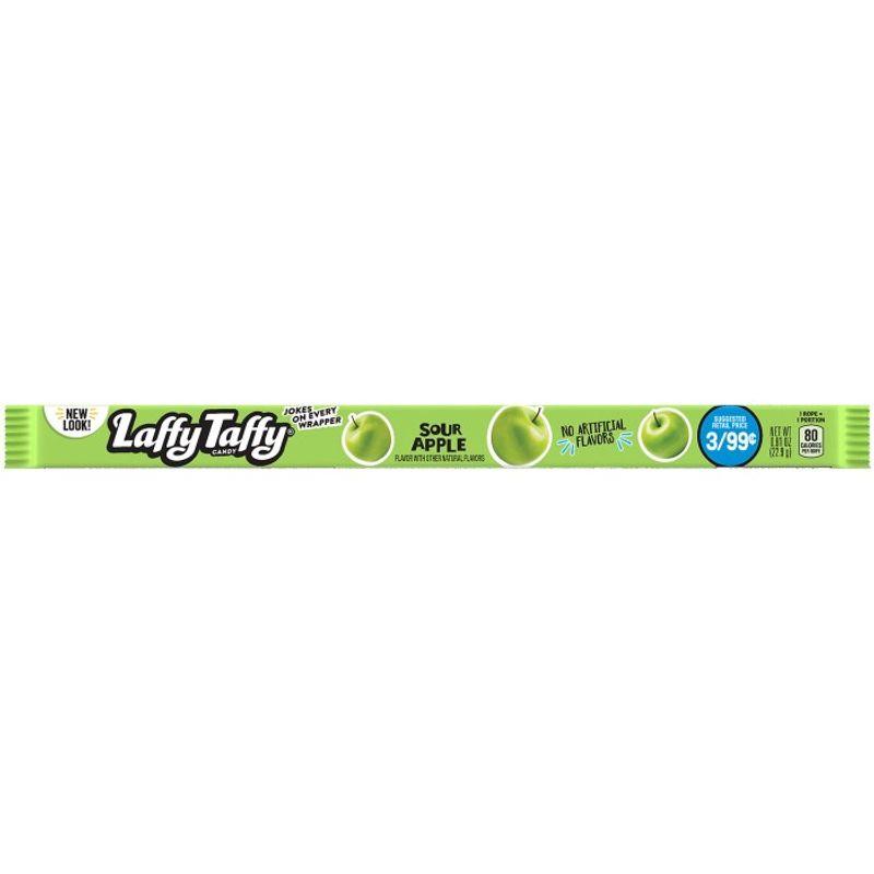 Laffy Taffy Sour Apple Rope Chewy Candy 24x23g