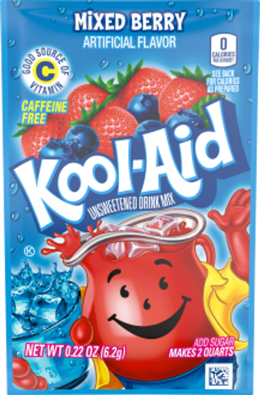 Kool Aid Unsweetened Mixed Berry 48 x 6,2g
