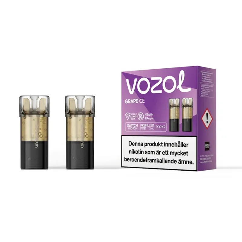 Vozol Pod - Grape Ice 2pack - 10mg/ml - 1dfp