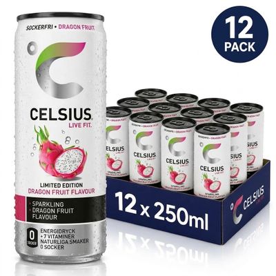 Limited Edition 12 x CELSIUS Dragon Fruit 250 ml