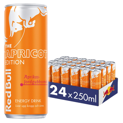 24 x Red Bull Aprikos Jordgubb 250ml