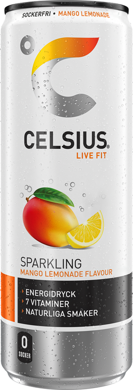 24 x CELSIUS Mango Lemonade 355 ml