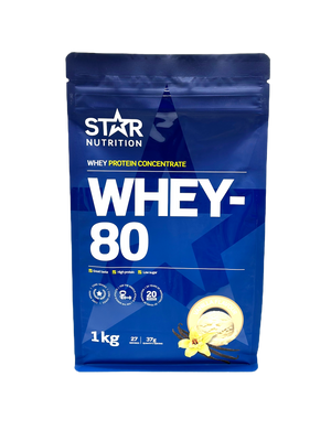 Whey-80 Vassleprotein Vanilj, 1 kg