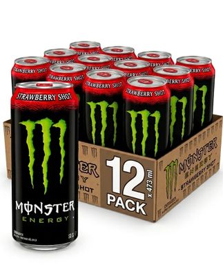 Limited Edition 12 x Monster Energy Strawberry Shot 473 ml