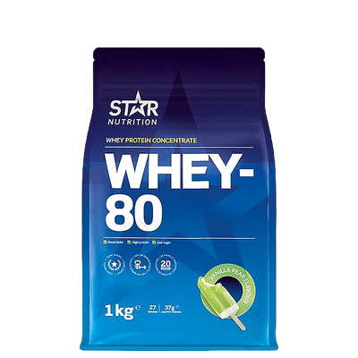 Whey-80 Vassleprotein Vanilla Pear, 1 kg