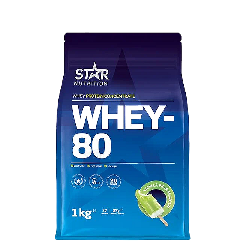 Whey-80 Vassleprotein Vanilla Pear, 1 kg