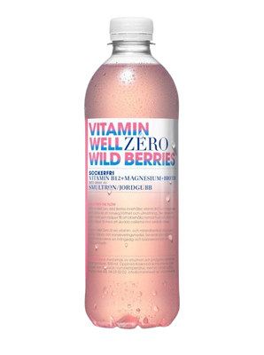12 x Vitamin Well Zero Wild Berries 500 ml