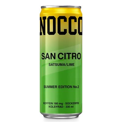 24 x Nocco San Citro 330 ml Andrahandssortering EJ ÖPPET KÖP
