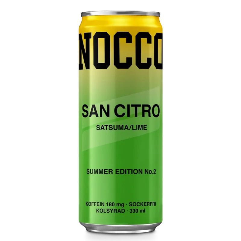 24 x Nocco San Citro 330 ml Andrahandssortering EJ ÖPPET KÖP