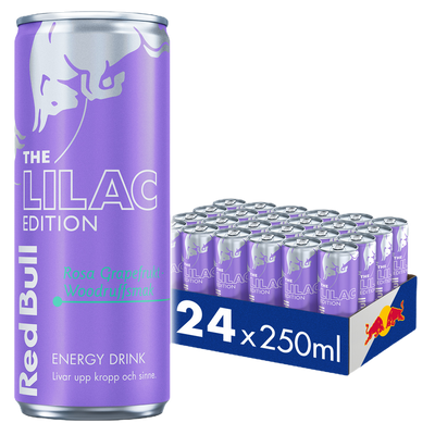 24 x Red Bull Lilac Rosa Grapefrukt Woodruff 250 ml Andrahandssortering EJ ÖPPET KÖP