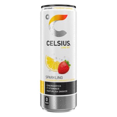 24 x CELSIUS Strawberry Lemonade 355 ml
