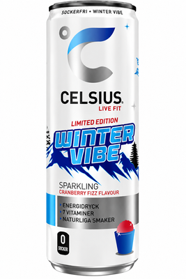 Limited Edition 24 x CELSIUS Winter Vibe Cranberry Fizz 355 ml