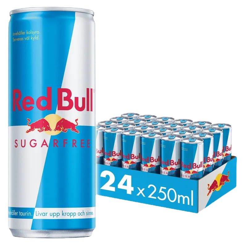 24 x Red Bull Sockerfri 250 ml Andrahandssortering EJ ÖPPET KÖP