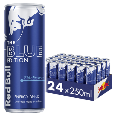 24 x Red Bull The Blue Edition Blåbärssmak 250 ml
