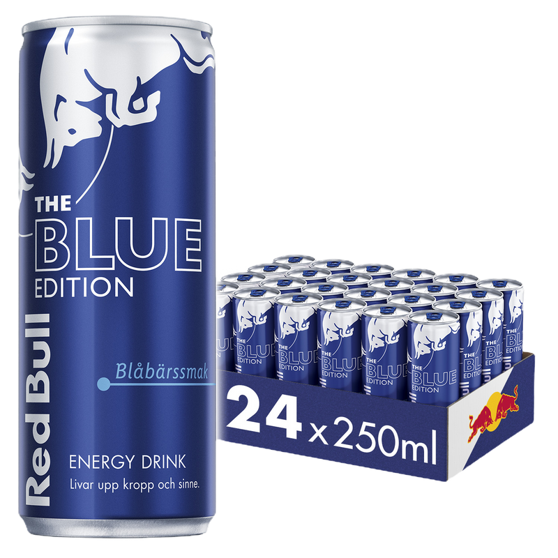 24 x Red Bull The Blue Edition Blåbärssmak 250 ml
