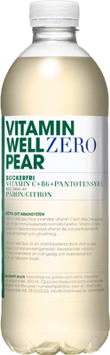 12 x Vitamin Well Zero Pear 500 ml