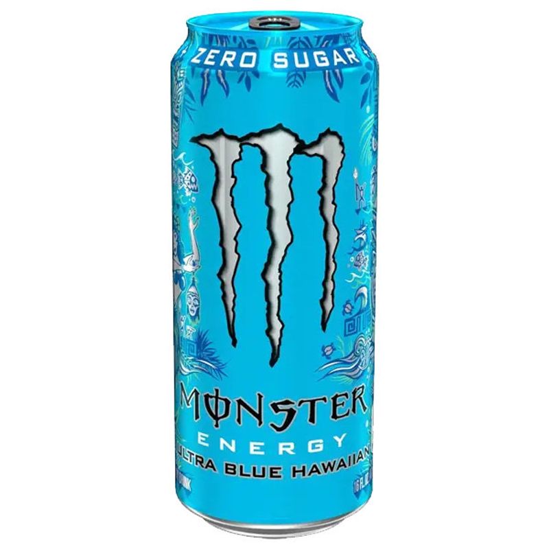 Limited Edition 24 x Monster Ultra Blue Hawaiian Zero Sugar 473ml