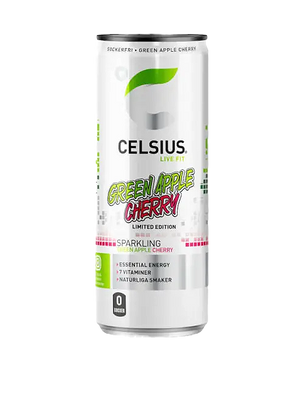 24 x Celsius Green Apple Cherry 355 ml