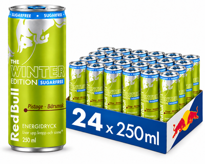24 x Red Bull The winter Pistage - Bärsmak sockerfri 250 ml