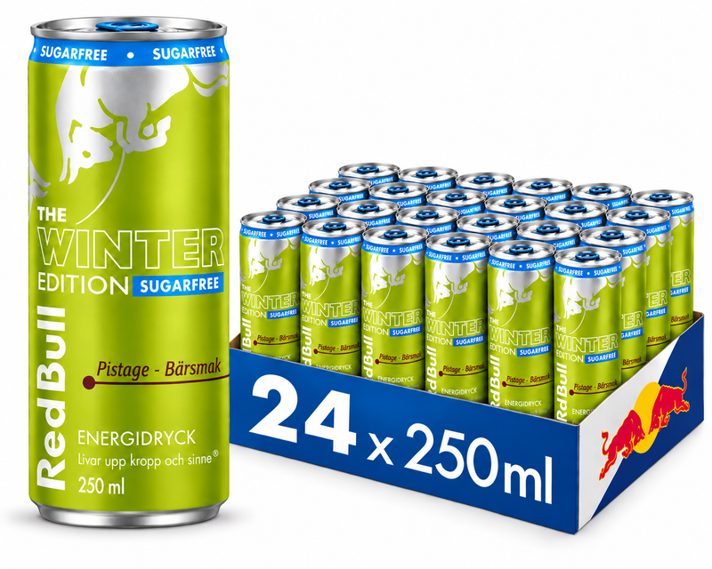 24 x Red Bull The winter Pistage - Bärsmak sockerfri 250 ml