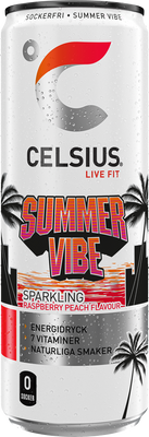 24 x CELSIUS Summer Vibe Raspberry Peach 355 ml