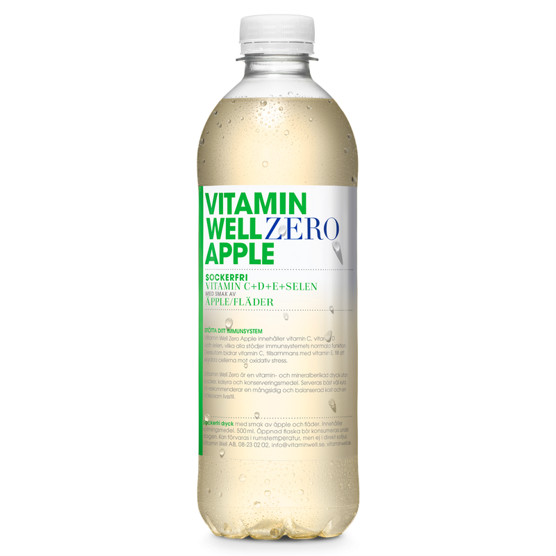 12 x Vitamin Well Zero Apple 500 ml