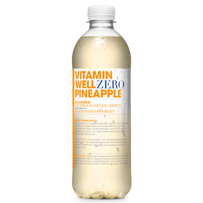 12 x Vitamin Well Zero Pineapple 500 ml