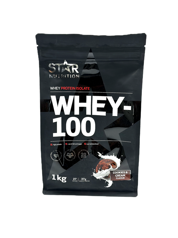 Whey-100 Vassleprotein Cookies and Cream 1 kg