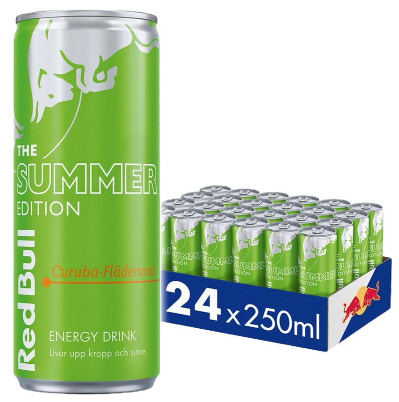 24 x RED BULL Summer Caruba Fläder 250 ml