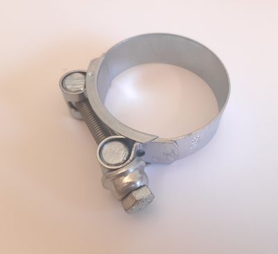 Slangklämma med breda band Ø 60 - 63 mm