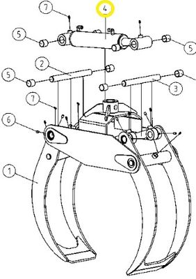 Hydraulcylinder till timmergrip 0,18