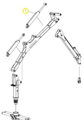 Hydraulcylinder | KTS 6,7- & 7,5-m kran (2014 och senare)