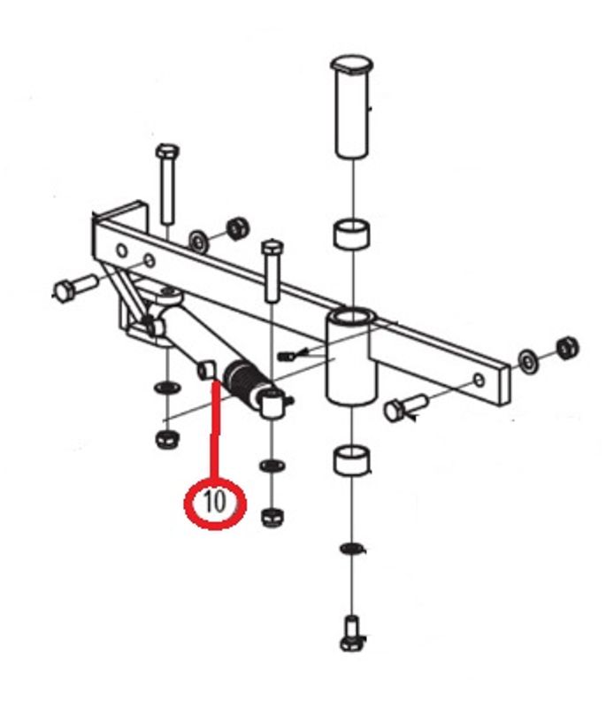 Hydraulcylinder till Sandspridare med tallrik