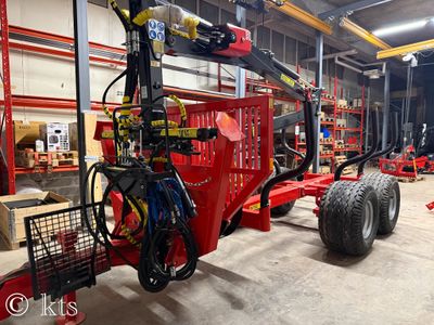 Färdigbyggd | KTS Huggarvagn 8,5 ton med 6,4 m-kran