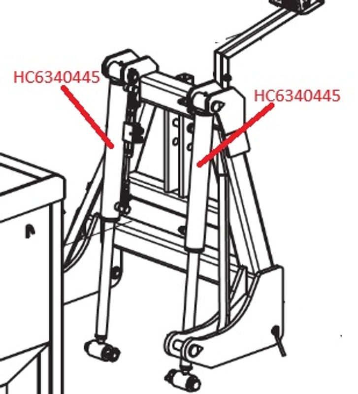 Hydraulcylinder till Sandspridare med tallrik (med lastventil)