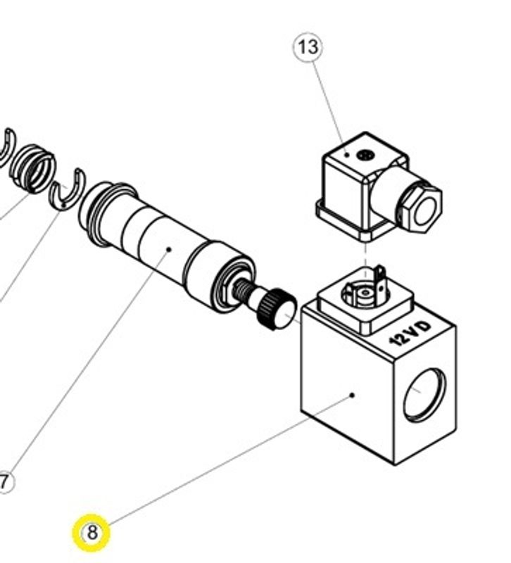 Magnet 12V 58W till vinschventil Nödman