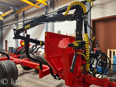 Färdigbyggd | KTS Huggarvagn 8,5 ton med 6,4 m-kran