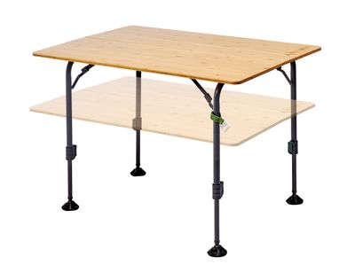 SKAL bambubord – höj- och sänkbart campingbord 100×70 cm